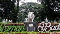 Taman Badak ini berada di kawasan Balai Kota Bandung. Taman ini memiliki patung badak berwarna putih. Tampak begitu gagah kala Bandung dalam kondisi yang mendung.