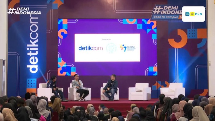Wali Kota Surakarta, Gibran Rakabuming Raka, di #DemiIndonesia Goes to Campus UNS. (Screenshot YouTube UNS)
