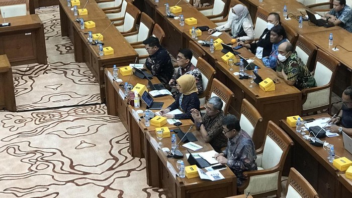Dirut Pertamina Nicke Widyawati RDP bersama Komisi VII DPR. (Firda/detikcom)