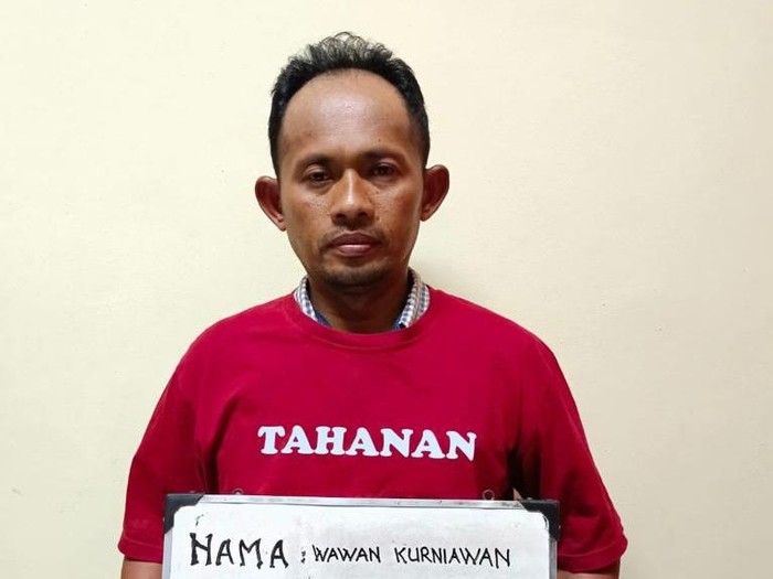 Ketua RT, Wawan Kurniawan tersangka penistaan agama. (Dok. Polda Lampung)