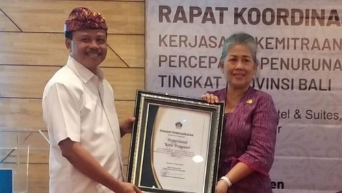 Kota Denpasar terpilih sebagai wilayah di Bali yang mencatat angka prevalensi stunting terendah, yaitu 5,5 persen, dari tahun lalu 9 persen.