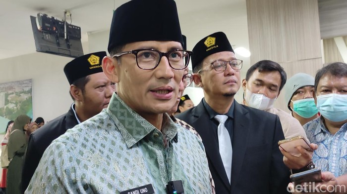 Menparekrat Sandiaga Uno di Semarang, Kamis (16/3/2023).