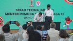 Potret Zainudin Amali Serahkan Jabatan Menpora ke Plt Muhajir Effendy