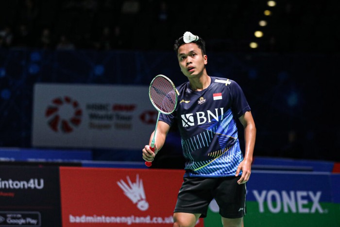 Anthony Sinisuka Ginting di All England 2023