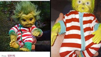 Jadi lebih seram yang kiri (di online) atau yang kanan (setelah barangnya sampai)? Foto: (Bored Panda).