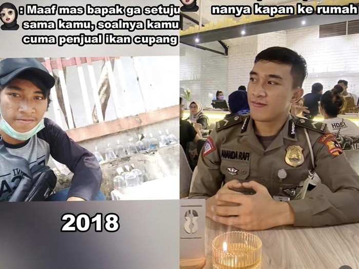 Kisah pria yang dulu penjual ikan cupang, kini bekerja sebagai anggota polisi. Kisah pria yang dulu penjual ikan cupang, kini bekerja sebagai anggota polisi.