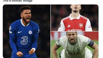 Fans Chelsea pun membanggakan timnya masih di Liga Champions sementara sesama tim lain di London, Spurs dan Arsenal sudah tersingkir. Foto: Twitter