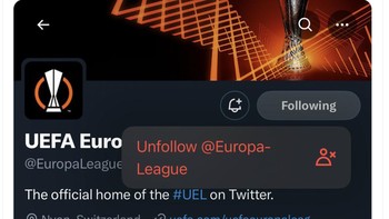 Fans Arsenal ini pun langsung unfollow akun Europa League. Foto: Twitter