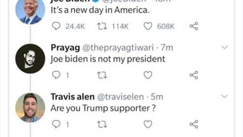 Karena dia dari India, benar kalau presidennya bukan Joe Biden. Foto: trueiguess_