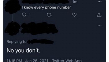 Dia benar-benar tahu nomor telepon semua orang! Tapi tidak tahu nomor teleponnya milik siapa saja. Foto: trueiguess_