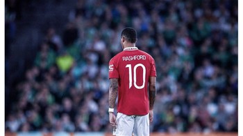 Gol sematang wayang tadi malam dicetak lagi-lagi dari kaki Marcus Rashford. Foto: Twitter