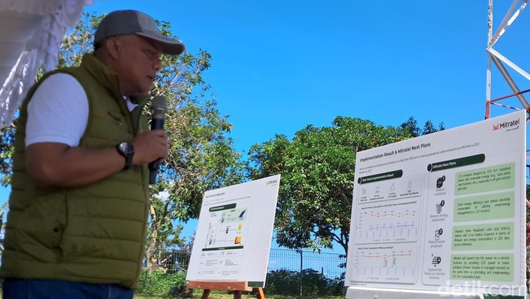 Salah satu jalur penghubung komunikasi Bali-Nusra yang sangat vital pada masanya yakni di site Bukit Tengah, Klungkung, Gianyar Bali. Ini potretnya. 

Site Bukit Tengah ini juga tengah memanfaatkan tenaga matahari atau solar panel untuk memenuhi daya yang dibutuhkan stasiun pemancar. Solar panel yang ada bisa menghasilkan daya listrik mencapai 5.000 Watt.