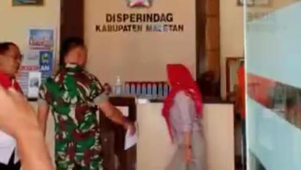 Istri Selingkuh Jadi Sebab Pria Seragam Loreng Ngamuk di Disperindag Magetan