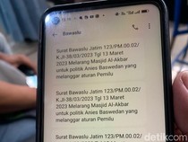 Bawaslu soal SMS Kunjungan Anies di Masjid Al Akbar: Upaya Pencegahan
