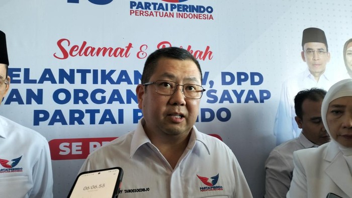 Ketua Umum (Ketum) Partai Perindo Hary Tanoesoedibjo, Sabtu (18/3/2023).