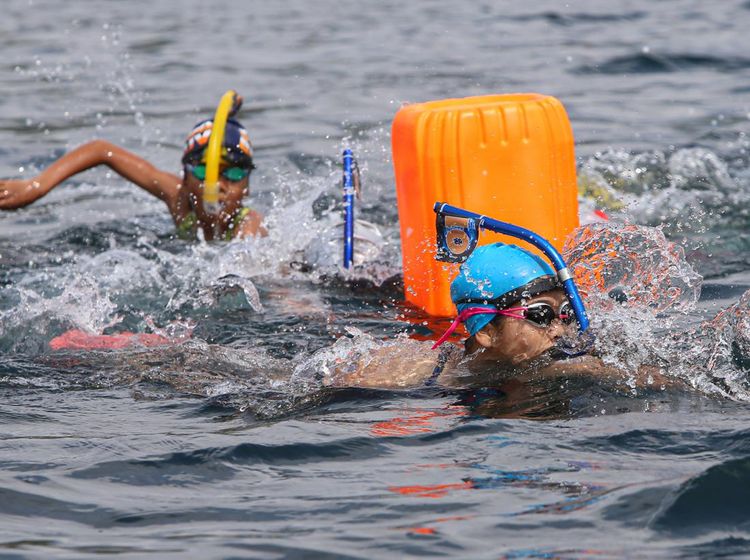 Keseruan Lomba Renang Sabang Marine Festival 2023 di Aceh