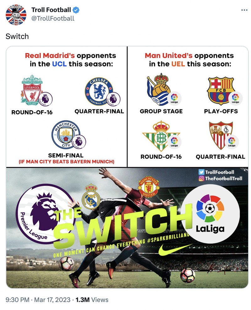 Meme Manchester United dan Real Madrid