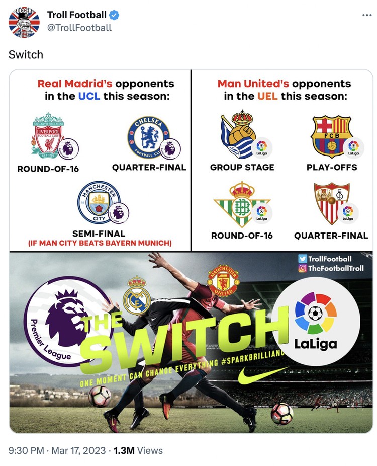Meme Meme Manchester United dan Real Madrid