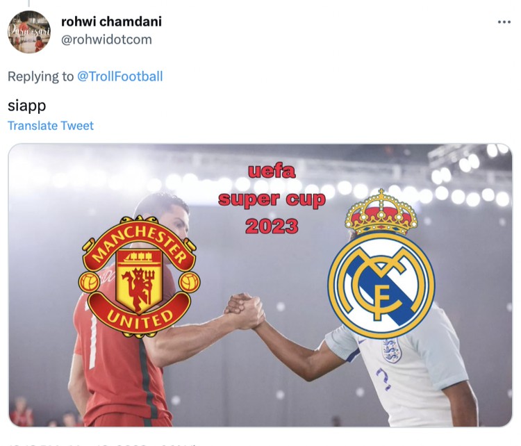 Meme Meme Manchester United dan Real Madrid