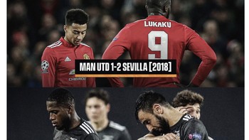 Setan Merah pun rekor buruk kalau melawan Sevilla. Foto: Twitter