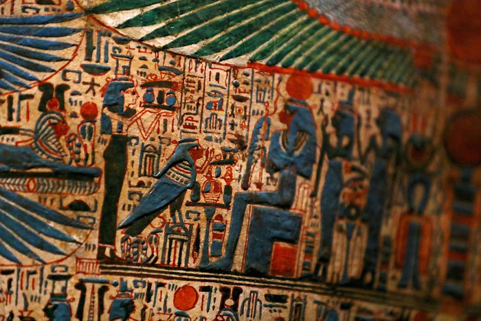 LEIDEN, NETHERLANDS - NOVEMBER 30:  A detailed view of art or recovered pieces displayed in part in the permanent Egyptian collection and also part of the Queens of the Nile Exhibition held at the National Museum of Antiquities or Rijksmuseum van Oudheden on November 30, 2016 in Leiden, Netherlands.  With 350 prized Egyptian pieces, including royal portraits, statues of deities, sophisticated jewellery, amulets and precious utensils, plus the sarcophagus and grave goods of Queen Nefertari, from the Museo Egizio in Turin. This is the first time that such a large exhibition on the queens of Egypt has been organised in the Netherlands. Queens of the Nile will run until 17 April 2017.  (Photo by Dean Mouhtaropoulos/Getty Images)