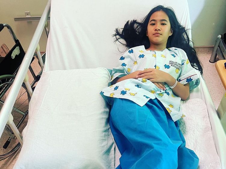 Potret Artis Cilik Puteri Rafasya Dirawat Usai Jadi Korban Prank Tarik Kursi