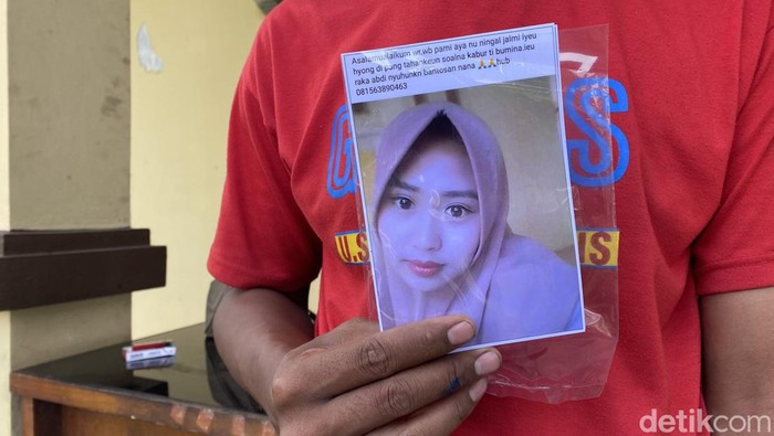 Potrer ibu muda di Sukabumi yang hilang