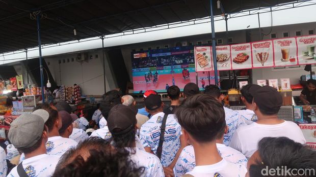 Suasana GOR Amongrogo jelang grand final Proliga 2023 yang mempertemukan Jakarta LavAni Allo Bank Vs Jakarta Bhayangkara Presisi. Minggu (19/3/2023).