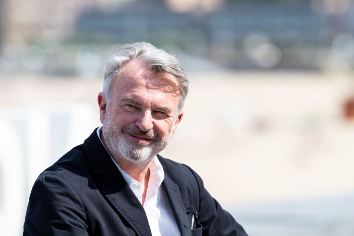 SYDNEY, AUSTRALIA - DECEMBER 04: Sam Neill speaks in the media room after receiving the Longford Lyell Award during the 2019 AACTA Awards Presented by Foxtel at The Star on December 04, 2019 in Sydney, Australia. (Photo by Rocket K/Getty Images for AFI)