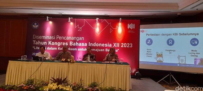 Diseminasi Pencanangan Tahun Kongres Bahasa Indonesia 2023 (Nograhany WK/detikcom)