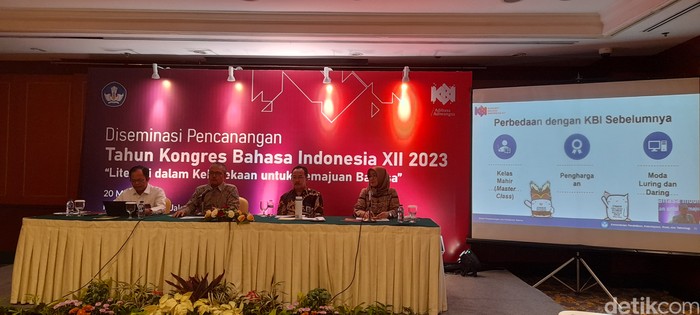 Diseminasi Pencanangan Tahun Kongres Bahasa Indonesia 2023 (Nograhany WK/detikcom)