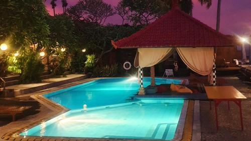 Suasana di salah satu hotel yang ada di Kabupaten Karangasem.