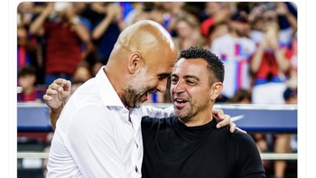 Xavi adalah manajer Barcelona pertama yang mengalahkan Real Madrid dua kali dalam setahun setelah Pep Guardiola di 2011. Foto: Twitter
