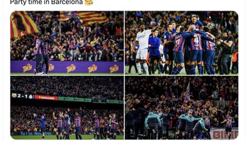 Poin Barcelona di Liga Spanyol pun makin menjauh dari Real Madrid. Foto: Twitter