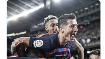 Sudah tiga kali berturut-turut Barcelona mengalahkan Real Madrid di El Clasico. Foto: Twitter