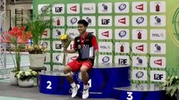 Ia tercatat pernah keluar sebagai juara Lithuania Internasional 2022 setelah di final menang atas sang rekan senegara, Alwi Farhan, dengan skor 21-15 dan 21-14. (Dok. Instagram/syabdaperkasa)