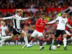 1. Striker Marcus Rashford ada di posisi pertama dengan top speed 35.95 km per jam. Foto: REUTERS/CARL RECINE