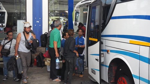 Suasana Terminal Mengwi, Badung, Bali, Senin (20/3/2023).