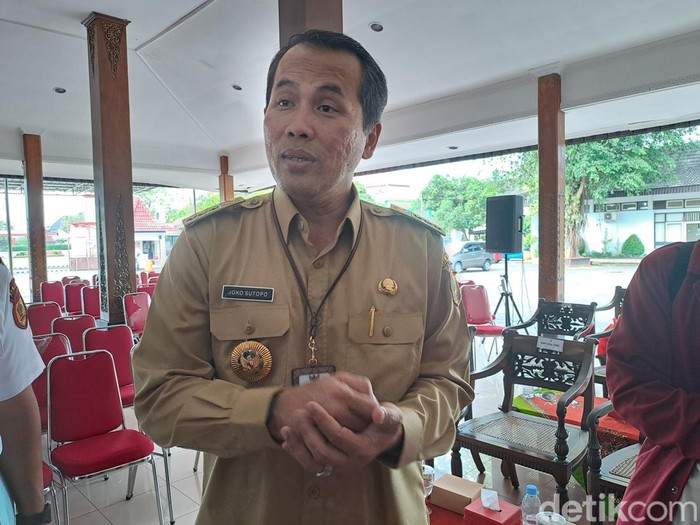 Bupati Wonogiri Joko Sutopo di Pendapa Rumah Dinas Bupati Wonogiri, Selasa (21/3/2023).
