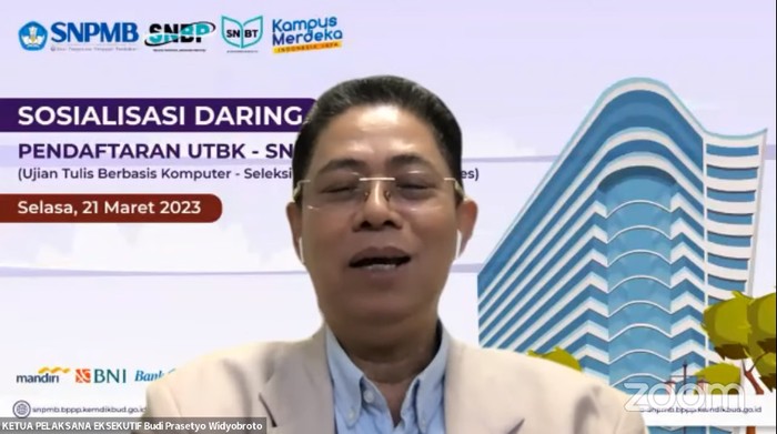 Ketua Pelaksana Eksekutif SNPMB 2023 Prof Budi Prasetyo Widyobroto