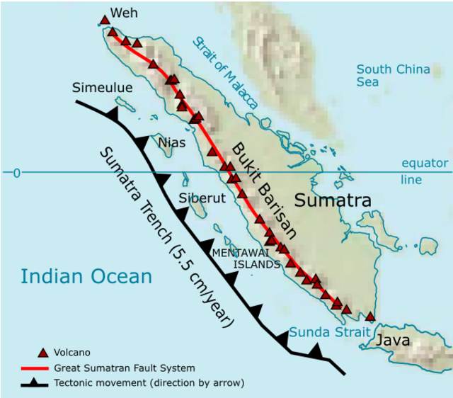 Kondisi Pulau Sumatra di Peta