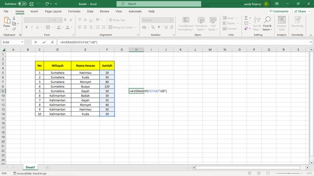 3 Cara Menghitung Rata Rata Di Excel Dengan Mudah 0849