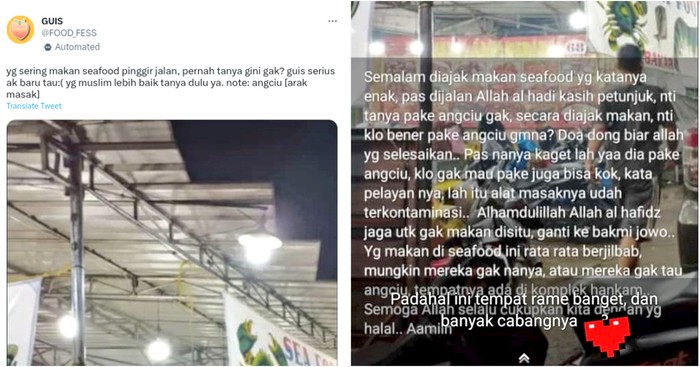 Muslim terjebak seafood nonhalal
