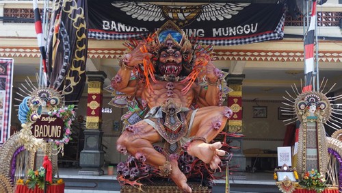 Ogoh-ogoh di Banjar Badung, Desa Adat Munggu, Kecamatan Mengwi, Badung jadi salah satu yang terbaik di zona 4 dalam lomba ogoh-ogoh Dinas Kebudayaan Badung 2023.