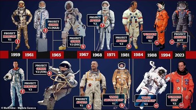 Perubahan Baju Astronaut NASA dari Zaman ke Zaman