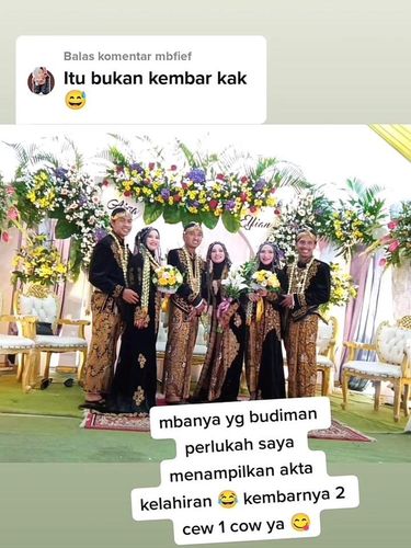 Pernikahan pengantin kembar 3 di Semarang, Jawa Tengah viral di media sosial. Pernikahan pengantin kembar 3 di Semarang, Jawa Tengah viral di media sosial.