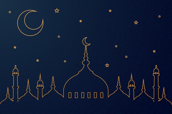 Eid mubarak islamic greetings background