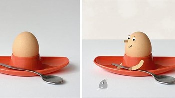 Telur yang hidup dan sedang naik perahu. Foto: (Bored Panda).