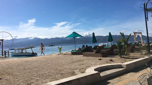Wisatawan di Gili Trawangan beberapa waktu lalu.