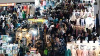 Para penjual sahut-menyahut menawarkan dagangannya. 